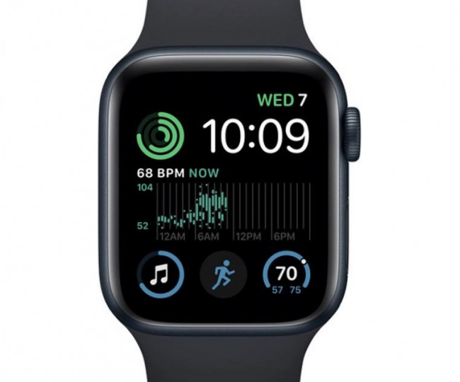 Apple Watch SE 2 + LTE 44mm Midnight Aluminum Case Midnight Sport Band (MNPY3/MNU03/MNTY3)